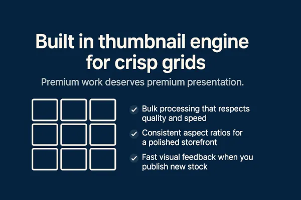 Storyboard: one large photo becomes a neat grid of thumbnails