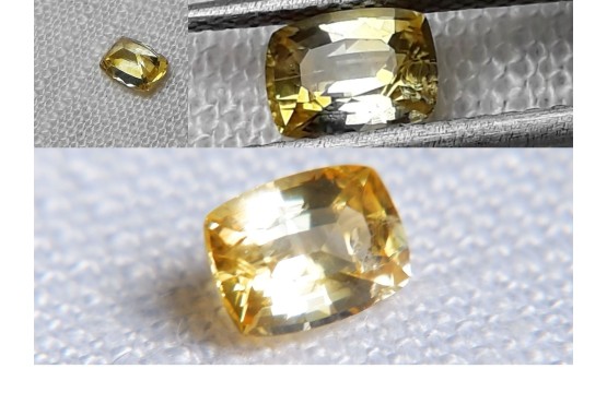 Yellow Sapphire - Cushion - 0.752 ct - IGL certified