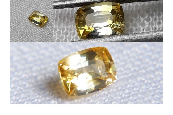 Yellow Sapphire - Cushion - 0.752 ct - IGL certified