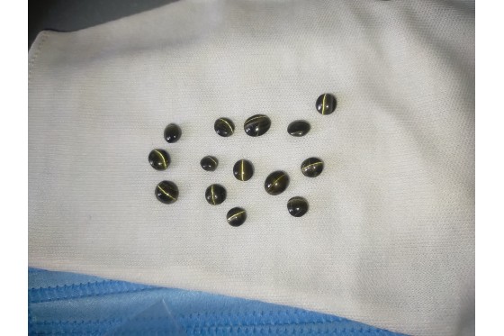 14 Unheated Kornerupine Cat's Eye Lot - Cabochon - 20.50 ct - COR authenticated