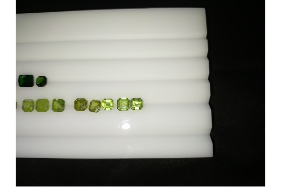 14 Unheated Demantoid Garnet Lot - Various - 6.25 ct - COR authenticated