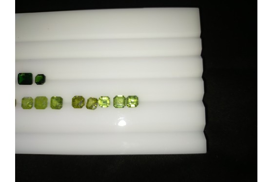 14 Unheated Demantoid Garnet Lot - Various - 6.25 ct - COR authenticated