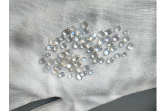 Unheated Rainbow Moonstone Lot - Cabochon - 36.90 ct - COR authenticated