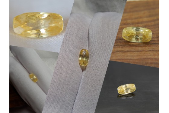 Yellow Sapphire - Rectangular - 1.554 ct - IGL certified