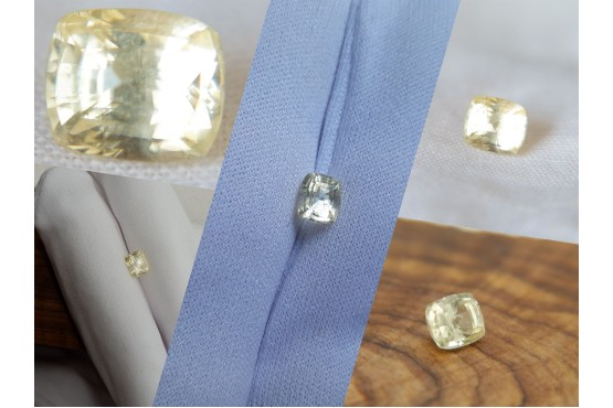 Yellow Sapphire - Rectangular - 1.62 ct - COR authenticated