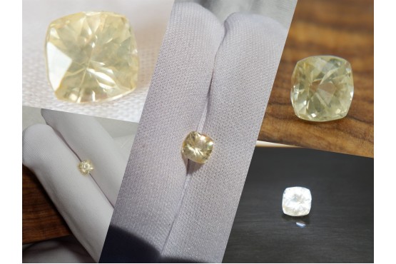 Yellow Sapphire - Cushion - 1.61 ct - COR authenticated