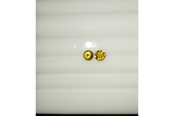 Green Dunilite Pair - Round - 0.90 ct - COR authenticated