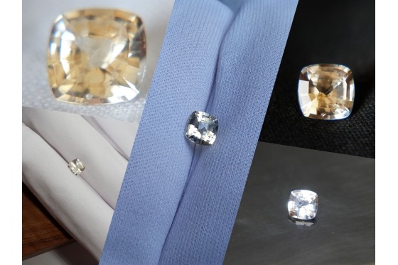 Vivid Pastel Yellow Handcrafted Sapphire - Cushion - 1.15 ct - COR authenticated