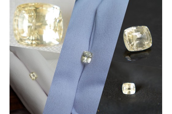 Vivid Pastel Yellow Handcrafted Sapphire - Rectangular - 1.35 ct - COR authenticated