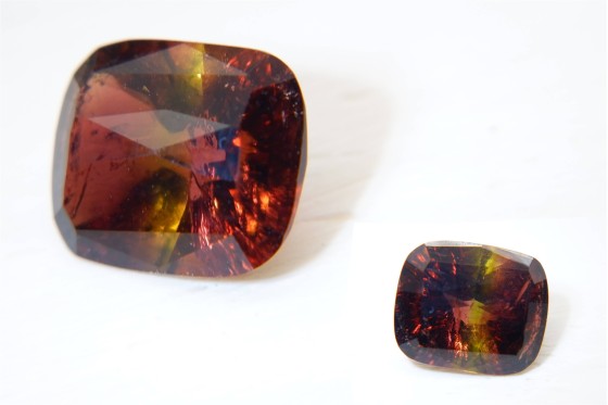 Vivid Orangish-Pink Tourmaline - Cushion - 1 ct