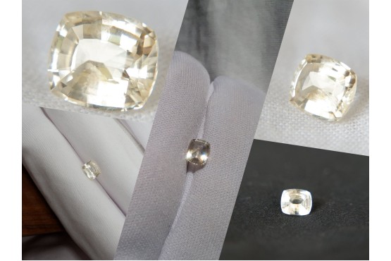 Yellow/Silver Sapphire - Rectangular - 1.24 ct - COR authenticated
