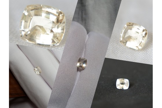 Yellow/Silver Sapphire - Rectangular - 1.24 ct - COR authenticated
