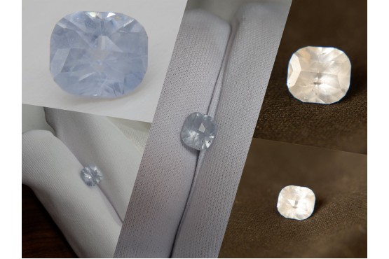 Smokey Silver Blue - Cushion - 2.19 ct - COR authenticated