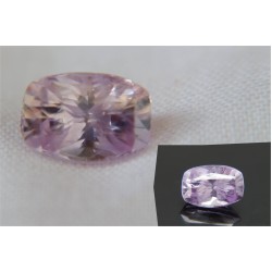 Vivid Pastel Bi-Color Violet Pink Sapphire - Rectangular - 2.122 ct - IGL certified