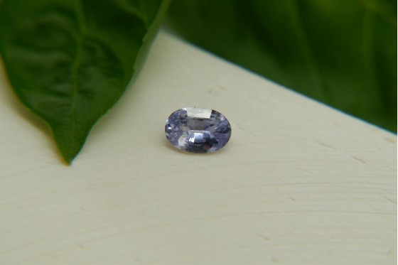 Violetish-Blue Pastel Sapphire - Rectangular - 0.60 ct - COR authenticated