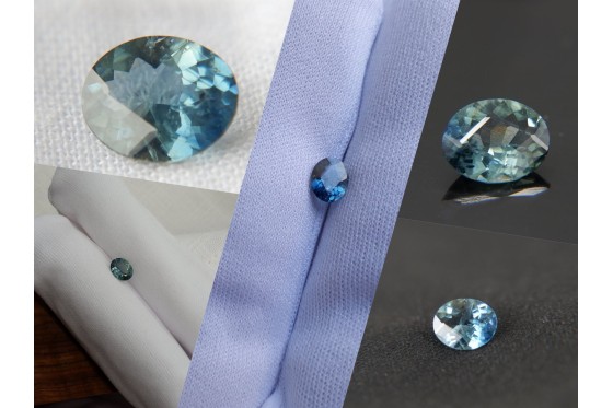 Vivid Blue/Green Sapphire - Oval - 0.70 ct - COR authenticated