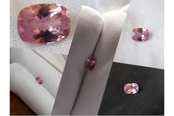 Rare Tri-Color Pink/Purple/Orange Sapphire - Rectangular - 0.66 ct - COR authenticated
