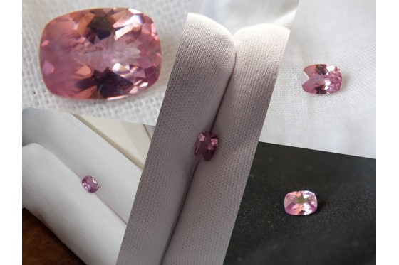Rare Tri-Color Pink/Purple/Orange Sapphire - Rectangular - 0.66 ct - COR authenticated