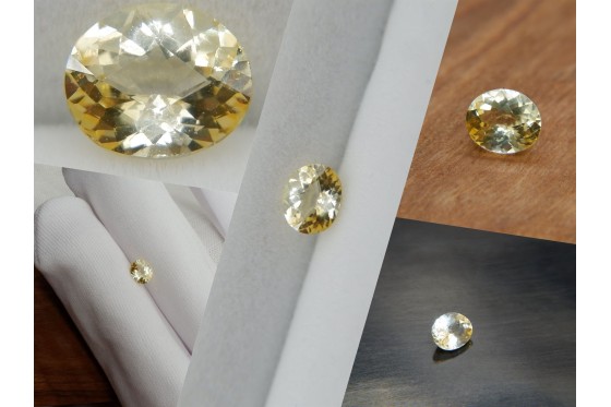 Lemon-Yellow Metallic Sapphire - Oval - 0.60 ct