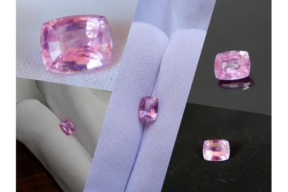Pastel Padparadscha-Like Premium Sapphire - Rectangular - 1.634 ct - AGL certified