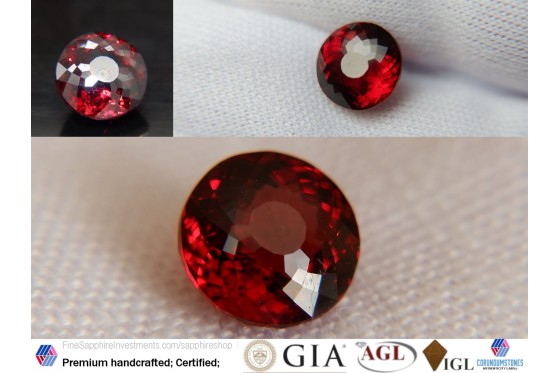 Rubellite - Round - 2.70 ct - COR authenticated
