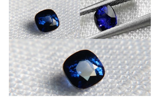 Vivid Royal Blue Sapphire - Cushion - 0.47 ct - GIA certified