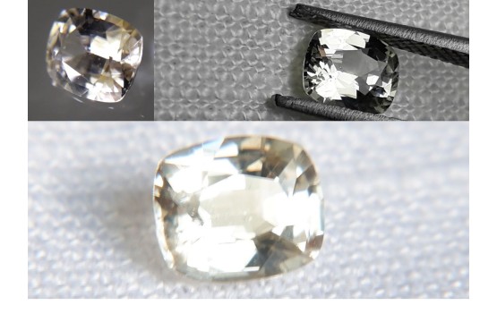 Crisp White Sapphire - Rectangular - 0.98 ct - GIA certified