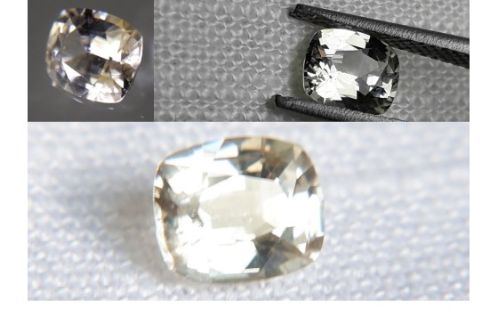 Crisp White Sapphire - Rectangular - 0.98 ct - GIA certified