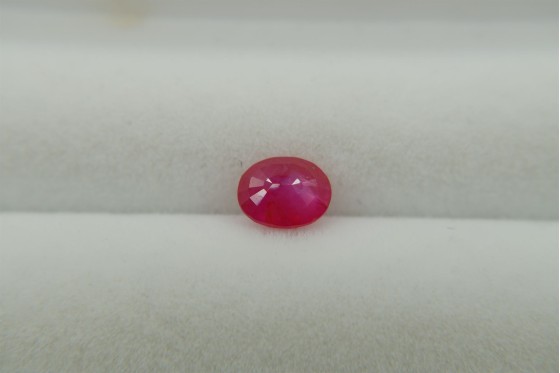 Ruby Purplish Red - Oval - 1.05 ct - COR authenticated