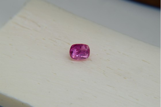 Appraised Premium: Neon Orangish-Pink Sapphire - Rectangular - 0.90 ct