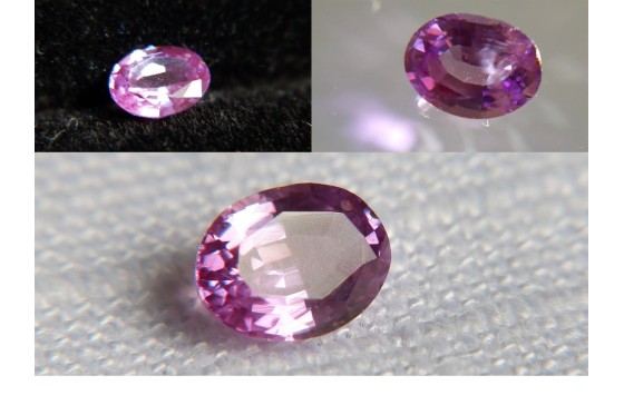 Purplish Pink Sapphire - Oval - 0.65 ct - GIA certified