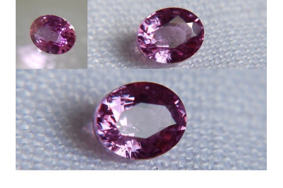 Purplish Pink Sapphire - Oval - 0.85 ct - GIA certified