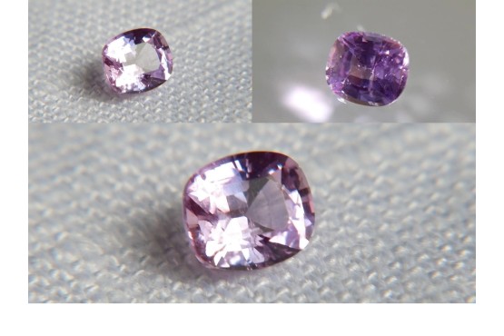 Purplish Pink Sapphire - Rectangular - 0.53 ct - GIA certified