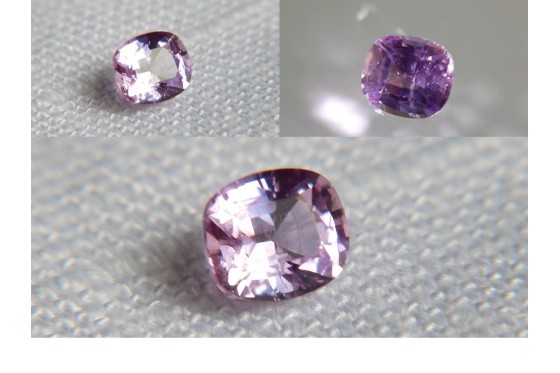 Purplish Pink Sapphire - Rectangular - 0.53 ct - GIA certified