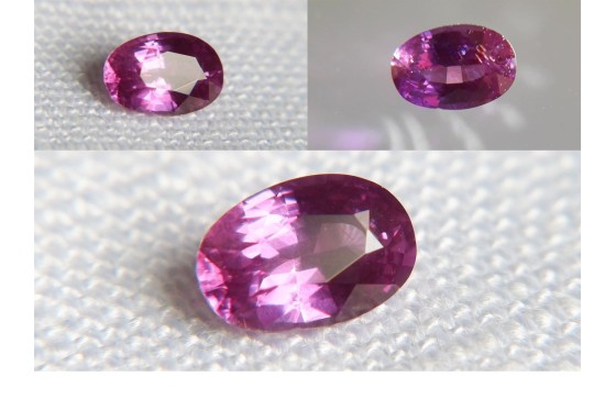 Purple Sapphire - Oval - 0.61 ct - GIA certified
