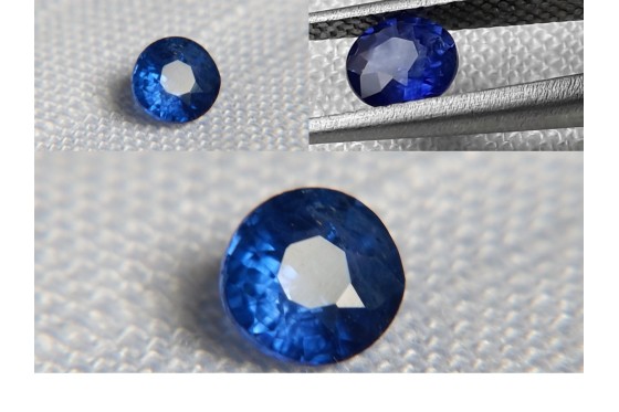 Vivid Royal Blue Sapphire - Round - 0.69 ct - GIA certified