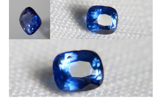 Vivid Royal Blue Sapphire - Rectangular - 0.90 ct - GIA certified