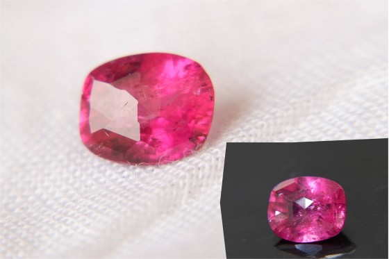 Pinkish-Orange Tourmaline - Rectangular - 0.60 ct - COR authenticated