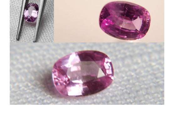 Genuine Vivid Pink Sapphire - Rectangular - 0.70 ct - GIA certified