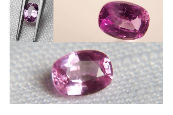 Genuine Vivid Pink Sapphire - Rectangular - 0.70 ct - GIA certified