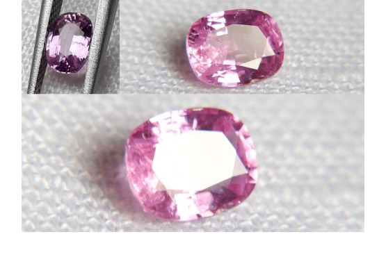 Genuine Vivid Pink Sapphire - Rectangular - 0.78 ct - GIA certified