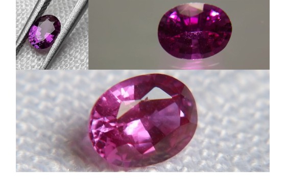 Purplish Pink Sapphire - Oval - 0.46 ct - GIA certified