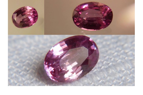 Purplish Pink Sapphire - Oval - 0.65 ct - GIA certified