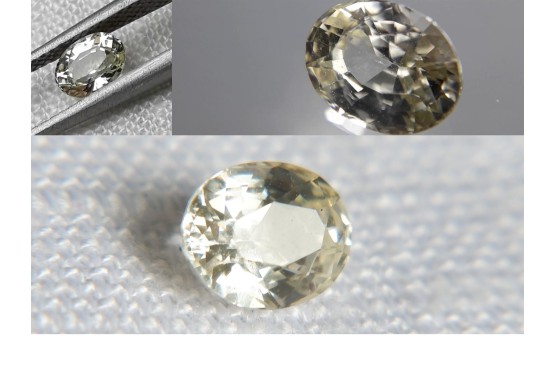 Genuine Crisp White Sapphire - Oval - 0.75 ct - GIA certified