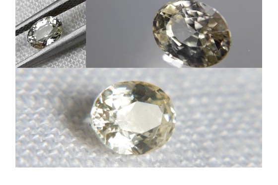 Genuine Crisp White Sapphire - Oval - 0.75 ct - GIA certified