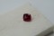 Appraised Premium: Vivid Red Rubellite - Cushion - 1 ct - COR authenticated
