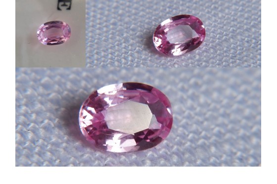 Hot Pink Sapphire - Oval - 0.53 ct - IGL certified