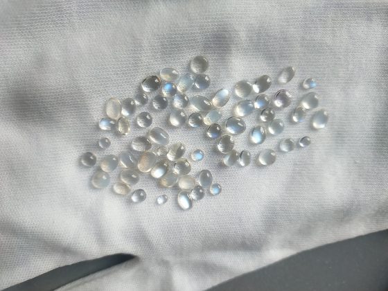 Unheated Rainbow Moonstone Lot - Cabochon - 36.90 ct - COR authenticated