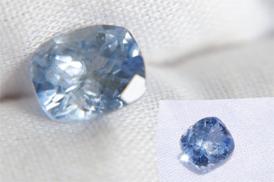 Sky-Blue Metallic Ceylon Sapphire - Rectangular - 2.19 ct - AGL certified