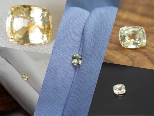 Pastel Yellow Handcrafted Sapphire - Rectangular - 0.88 ct - COR authenticated